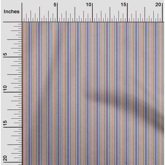 oneOone Organic Cotton Poplin Twill Fabric Multicolor Stripe Printed Craft Fabric BTY 42 Inch Wide