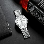 GUANQIN Men Japan Automatic Mechanical Movement Luminous Stainless Steel Wrist Watch Sapphire Crystal Waterproof Self-Winding Clock Day Date