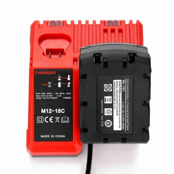 Batería Cargador de Batería de Iones para 12 V 14.4V 18V C1418C 48-11-1815/1828/1840 M18/14/12 Batería de Litio