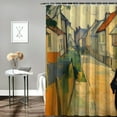 thumbnail image 2 of Creowell Impressionist Painting Pretty Shower Curtain Bathroom Decor Polyester Fiber Chic Modern Style with Hooks 69x72, 2 of 7