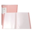 thumbnail image 1 of Unique Bargains 9.4x12.2x2' Binders with Plastic Sleeve, PP 80 Pockets Waterproof Sheet Folder Protector Portfolio, Pink, 1 of 5