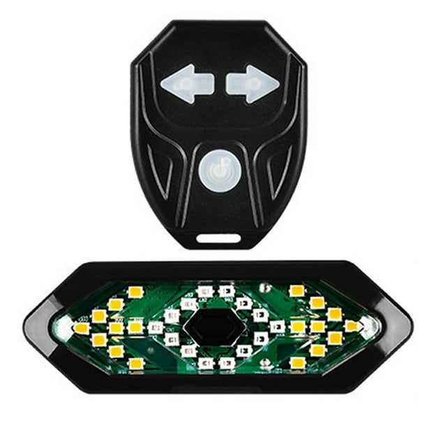 Lámpara de cola de bicicleta Señal de giro de bicicleta inteligente Luz trasera de bicicleta recargable por USB Luz trasera Control remoto inalámbrico Luz de advertencia LED con bocina para bicicleta Romacci Lámpara de cola de bicicleta