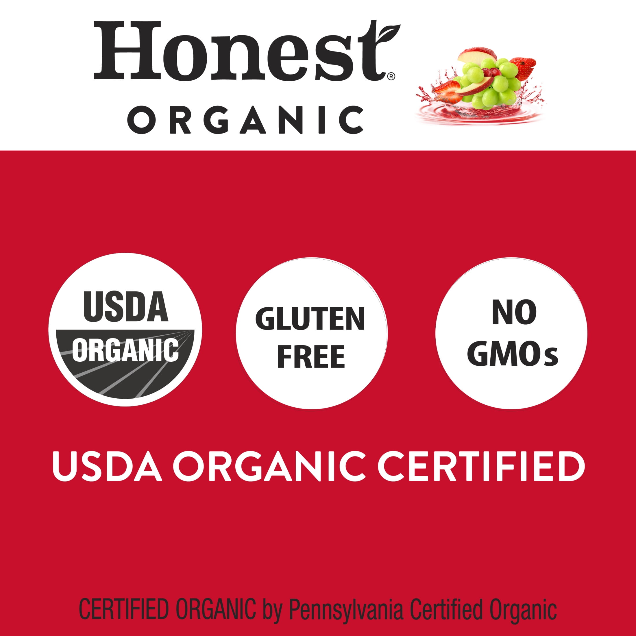 Honest Kids Super Fruit Punch Organic Juice Drink Cartons, 6 fl oz, 8 Pack