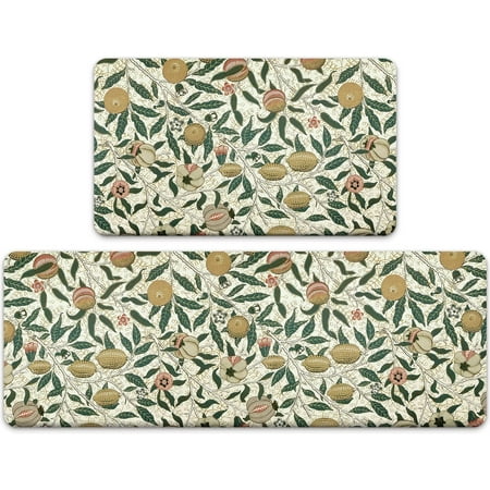 

Lemon Anti Fatigue Kitchen Mat Set of 2 Pieces Farmhouse Kitchen Rugs and Mats Waterproof Non Slip Memory Foam Cushioned Comfort Kitchen Floor Mat Padded Kitchen Mats for Standing