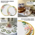 thumbnail image 4 of Efavormart 25 Pack | 9" White Elegant Floral Design Gold Rim Paper Dessert Plates, Disposable Salad Appetizer Plates, 4 of 11