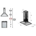 thumbnail image 4 of ZLINE 42 in. Island Mount Range Hood in Black Stainless Steel (BSGL2iN-42), 4 of 9