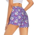 thumbnail image 3 of Bixox Women's Owl And Flowers pattern 2 in 1 Running Shorts - Lightweight Athletic Workout Gym Yoga Shorts Liner with Pockets - Medium, 3 of 5