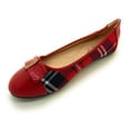 thumbnail image 4 of Plaid with Solid Toe Tip Ballerina Flats, 4 of 4