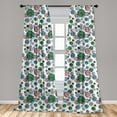 thumbnail image 5 of Ambesonne Cactus Curtains, Succulent Plants Garden, Pair of 28"x84", Multicolor, 5 of 5