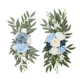 thumbnail image 1 of 2 piezas de rosas artificiales para decoración de pared, arco de boda realista Azul, 1 of 9
