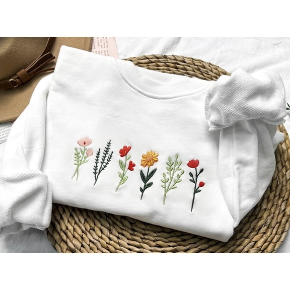 Wildflowers Embroidered Sweatshirt