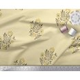 thumbnail image 3 of Soimoi Poly Georgette Fabric Leaves & Floral Block Fabric Prints by Yard 42 Inch Wide, 3 of 3