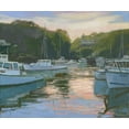 thumbnail image 2 of Calcasola, Stephen 30x26 Black Ornate Wood Framed with Double Matting Museum Art Print Titled - Perkins Cove, 2 of 4