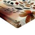 thumbnail image 2 of Ambesonne Leopard Fitted Sheet, Wild Autumn Woodland Art, California King, Burnt Sienna Amber and Grey, 2 of 3