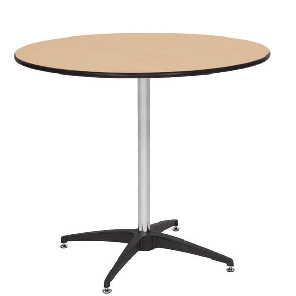 Table - 36" WFT Series Russian Birch Wood Round - Rubber Edge - Cocktail 30"&42" Kit