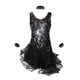 thumbnail image 4 of de Baile Latino con Lentejuelas Impreso Floral de Malla Leotardo de Gimnasia para Ballet Yinane Vestido de baile, 4 of 8