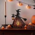 thumbnail image 4 of Spooky Witch Standing Lamp with Lantern Halloween Gothic Decor for Home Office Table, 4 of 5