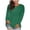 Green, variant on Wenini Women's Plus Size Crew Neck Pullover Top Solid Color Long Sleeve Casual Top Fall Winter Fashion Layer Outfits