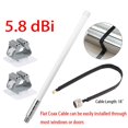 thumbnail image 1 of Helium Hotspot 5.8 dBi Fibreglass Omni Antenna with Window-Wall Mount&Flat Coax, 1 of 9