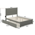 thumbnail image 7 of AFI NoHo Full Wood Platform Bed with Headboard Footboard & Twin Trundle, Grey, 7 of 7