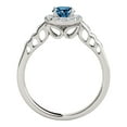thumbnail image 3 of Aonejewelry 1.50 Ct. Halo Blue Diamond Engagement Ring In 14k Solid White Gold, 3 of 4