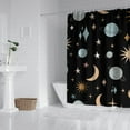 thumbnail image 3 of Gothic Shower Curtain Set - Dark Celestial Moon & Star Print, Mystical Cosmic Bath Decor, Waterproof Polyester 72"x84", Goth Aesthetic Gift, 3 of 5