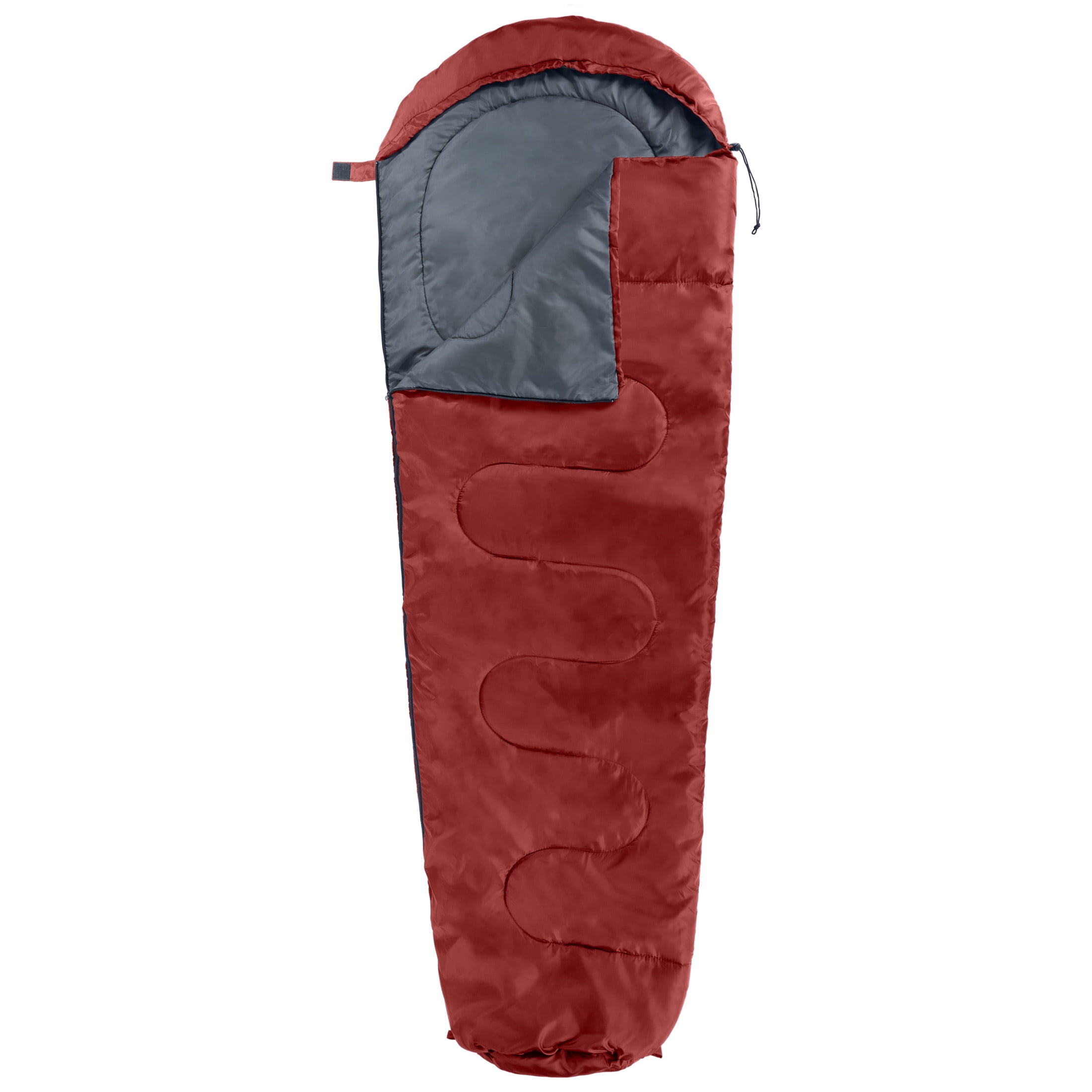Wakeman Outdoors Cold Weather Mummy Sleeping Bag Rated to 25°F, Red