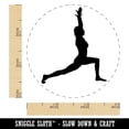 thumbnail image 2 of Yoga High Lunge Pose Self-Inking Rubber Stamp Ink Stamper - Black Ink - Small 3/4 Inch, 2 of 7