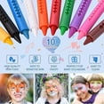 thumbnail image 2 of Face Painting Crayons Set, 10 Colors Face Painting Set For Kids, Safe Non-Toxic Kids Face Body Crayons, Bright Colors Body Painting Set, 2 of 4