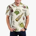 thumbnail image 1 of Balery Grapes Bbottles Wine Camisa Polo de Hombre con Estampado, de Manga Corta y Tejido Medio, Camisa Tipo Golf Polo-Small, 1 of 6