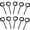 Black, variant on 5/64 inch Standard Hex Dogging Key, 12 Pcs Black Allen Wrench Door Key Full Loop, Solid Metal Keychain for Push Bar Panic Exit Device