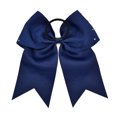 thumbnail image 2 of 7“ Jumbo Cheerleader Bows with Rhinestones Ponytail Holder Cheerleading Bows Hair Tie 6 Pcs College, 2 of 8