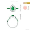 thumbnail image 5 of ANGARA Natural Pear-Shaped Emerald Two Tone Ring with Double Halo in 14K White Gold for Women (Size-7x5mm) | May Birthstone, Birthday, Anniversary, Jewelry Gift for Women | Natural Emerald Ring, 5 of 10