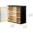 thumbnail image 5 of ANHDAH Bathroom Wall Cabinet Over Toilet with 2-Door & Adjustable Shelf, Solid Wood Medicine Cabinet for Kitchen Living Room, Black, 5 of 7