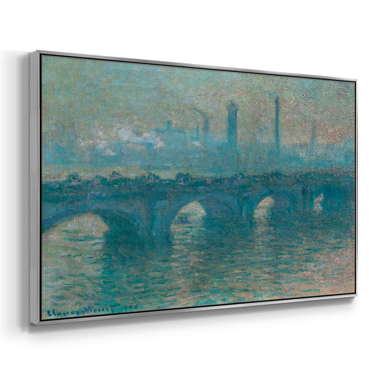 Vintage Nautical Print-XCV By Wexford Home Framed in Silver Wood Gallery Wrapped Canvas 27 in. x 41 in.