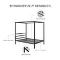 thumbnail image 6 of DHP Modern Metal Canopy Platform Bed Frame, Full, Black, 6 of 12