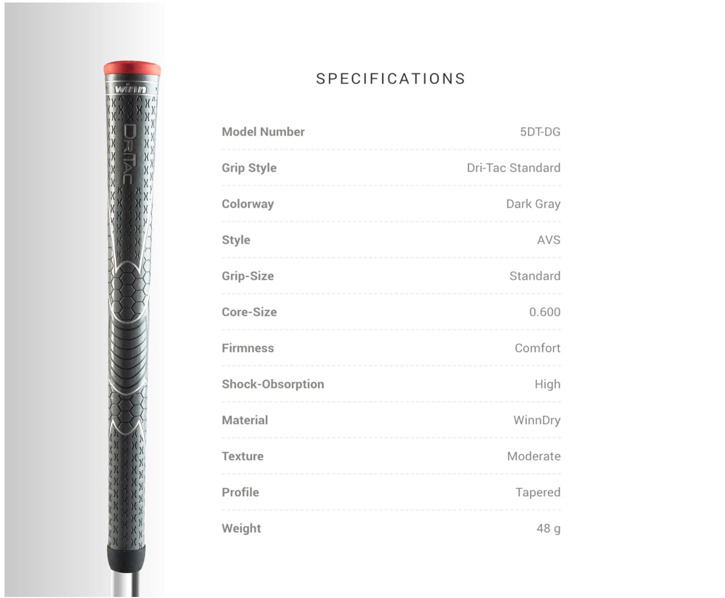 Winn Dri-Tac Standard Dark Gray 13 Piece Golf Grip Bundle