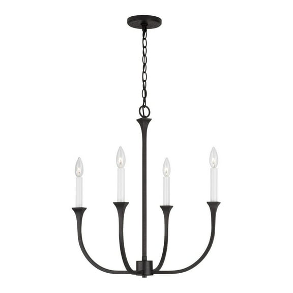 Capital Lighting 452341 Decklan 4 Light 21" Wide Taper Candle Style Chandelier - Grey
