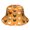 Rooster and Hen Orange Pattern, variant on Rooster and Hen Orange Pattern Bucket Hat, Travel Foldable Hat with Wide Brim & Breathable Fabric, Foldable Design Gifts for Unisex Men Women