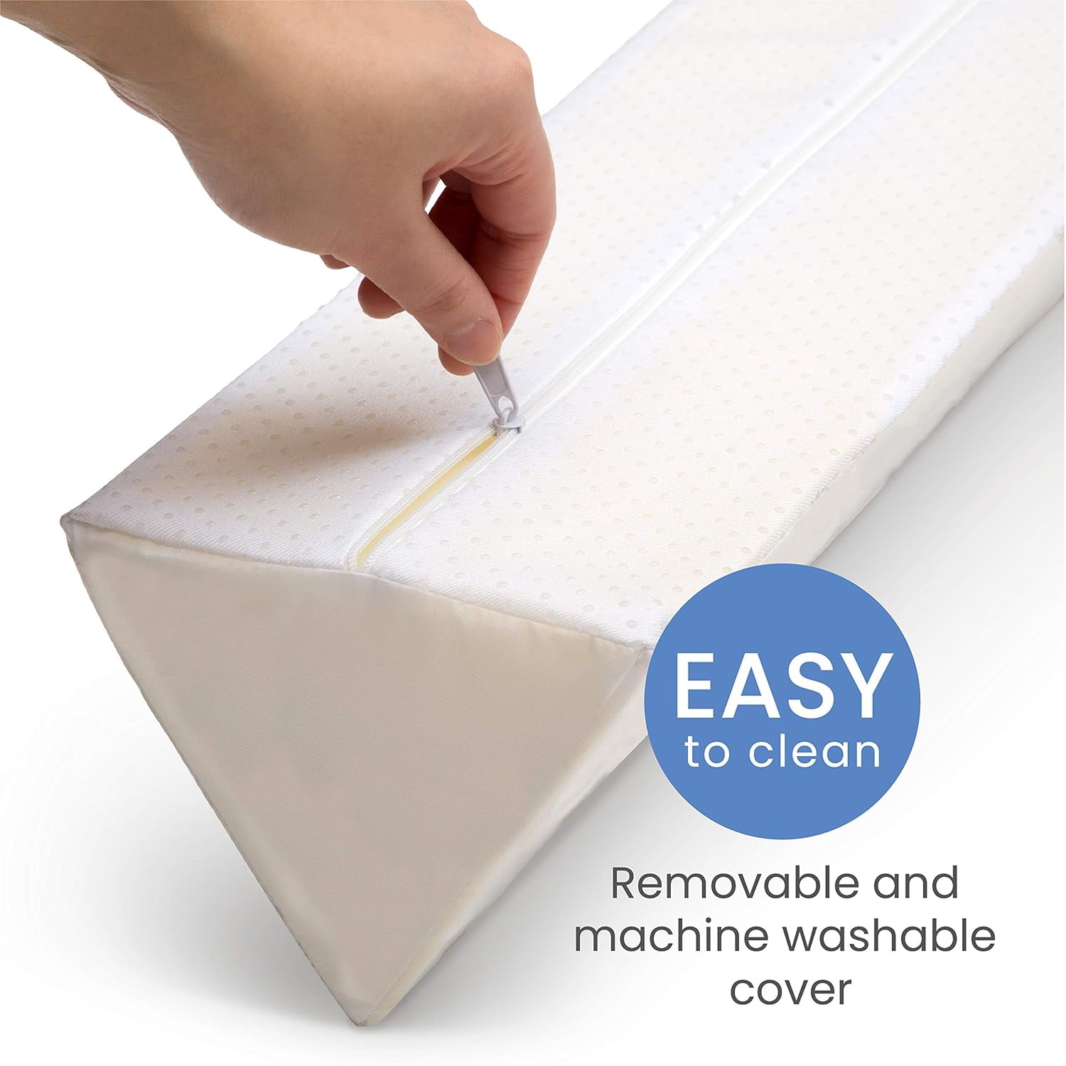 Delta Children Extra Long Foam Bedrail Bumper - Guardrail for Toddlers & Kids with Water-Resistant, Non-Slip & Machine Washable Cover - 2pk, White Extra Long - Pack of