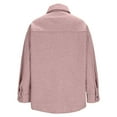 thumbnail image 6 of ClodeEU Womens Oversized Lapel Button Down Jacket ,Casual Long Sleeve Trendy Shacket Jacket Pink,Womens Plus L, 6 of 8