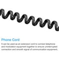 thumbnail image 4 of Uxcell Telephone Handset Cord RJ9 Plug 4P4C Coiled Landline Phone Handset Cable for Home or Office Black 13.12 ft, 4 of 5