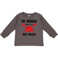 thumbnail image 3 of Inktastic Mamaw Loves Me Grandson Gift Boys or Girls Long Sleeve Toddler T-Shirt, 3 of 5