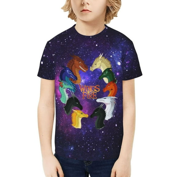 Wings Of Fire Kids T-Shirt 3d Printed Graphic T-Shirts Boys And Girls Short Sleeve Shirts For Youth Kids X-Small