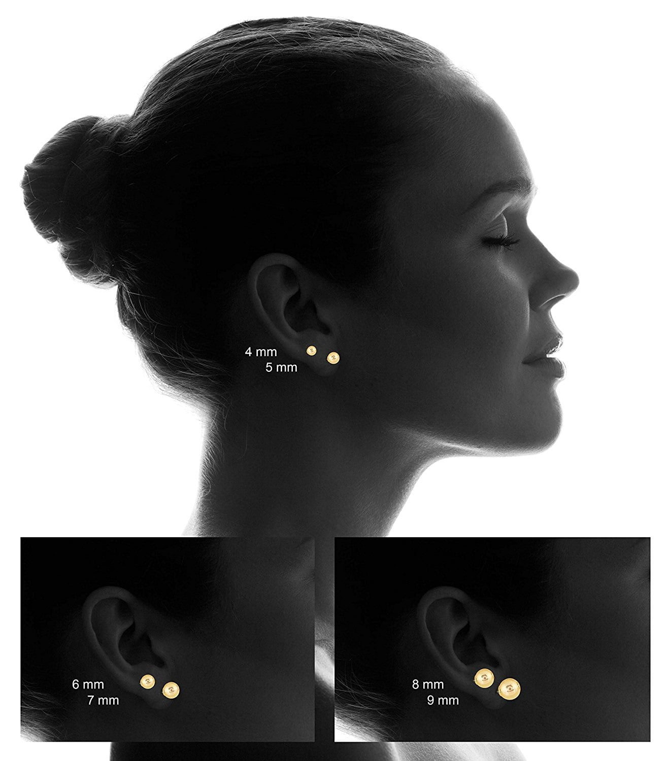Gold 14 Karat Zander Ball Earring Backs | Adornmonde