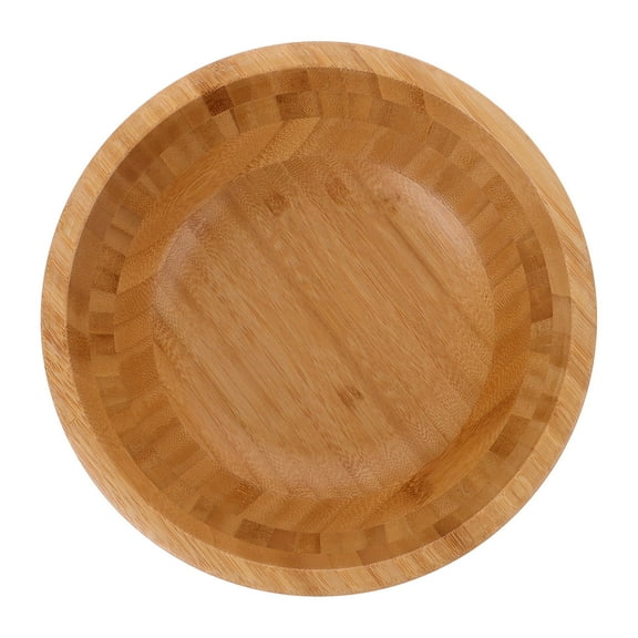 Tineasur Japanese Style Large Wood Bowl for Salad Serving with Elegant Yellow Finish