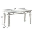 thumbnail image 5 of Transitional Wooden Office Desk with Carvings and Drawers White and Brown - Saltoro Sherpi, 5 of 5