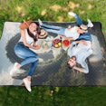 thumbnail image 6 of Extra Large Picnic Beach Blanket Waterproof Sand Proof Portable Outdoor Mat Circle Gate in Mountains 60x80, 6 of 9