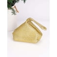 thumbnail image 2 of Gustave Women's Rhinestone Clutch Evening Bag Elegant Triangle Wristlet Purse Handbag Bridesmaid Gift for Wedding 1920s Party Cocktail Prom - Glod, 2 of 6
