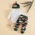 thumbnail image 6 of TOWED22 Newborn Baby Boy Clothes Outfits Letter Prined Romper Pants Set Infant Baby Boy Clothing 0 3 6 9 12 18 24 Months,White,12-18 M, 6 of 9